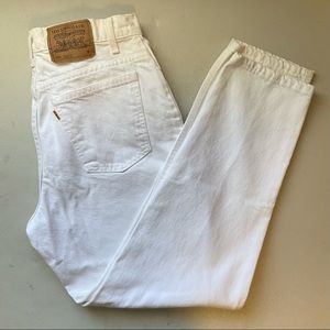 Levis 951 Relaxed Fit Tapered Leg White Vintage Orange Tab Jeans